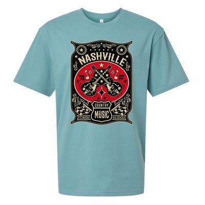 Nashville Tennessee Retro Country Music Vintage Sueded Cloud Jersey T-Shirt