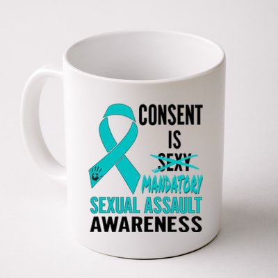 Nn Teal Ribbon Sexual Assault Awareness Costume Warrior Gift Coffee Mug