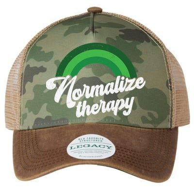 Normalize Therapy Rainbow Mental Health Matters Legacy Tie Dye Trucker Hat