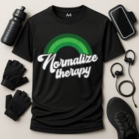 Normalize Therapy Rainbow Mental Health Matters Cooling Performance Crew T-Shirt