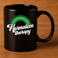 Normalize Therapy Rainbow Mental Health Matters 11oz C Handle Ceramic Mug
