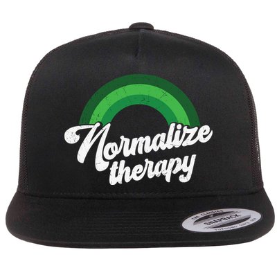 Normalize Therapy Rainbow Mental Health Matters Flatbill Hat