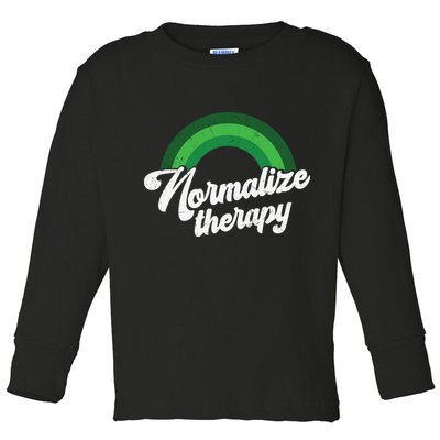 Normalize Therapy Rainbow Mental Health Matters Toddler Long Sleeve Shirt