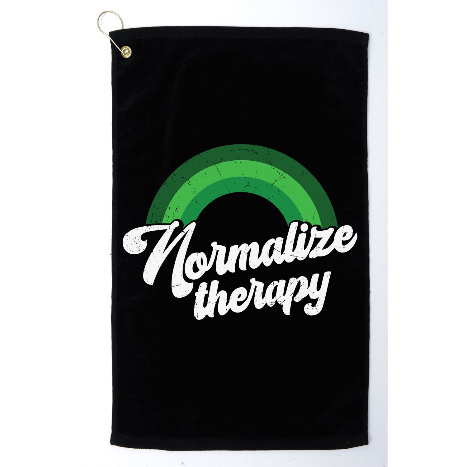 Normalize Therapy Rainbow Mental Health Matters Golf Towel