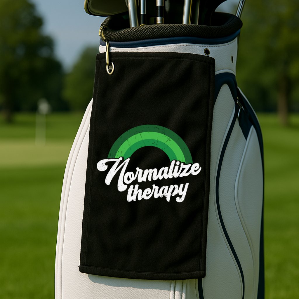 Normalize Therapy Rainbow Mental Health Matters Golf Towel