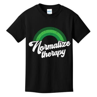 Normalize Therapy Rainbow Mental Health Matters Kids T-Shirt