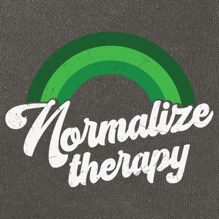 Normalize Therapy Rainbow Mental Health Matters Cotton Canvas Backpack