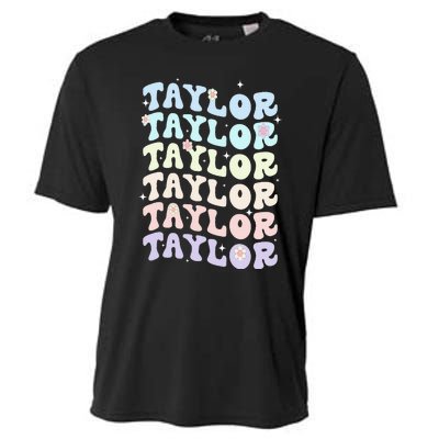 Name T.AYLOR Retro Groovy 80's 70's Colourful Cooling Performance Crew T-Shirt