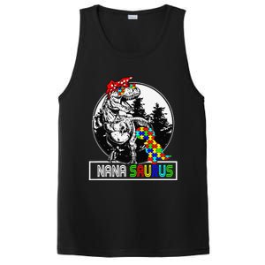 Nanasaurus T Rex Dinosaur Nana Saurus Autism Awareness PosiCharge Competitor Tank