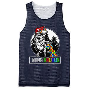 Nanasaurus T Rex Dinosaur Nana Saurus Autism Awareness Mesh Reversible Basketball Jersey Tank