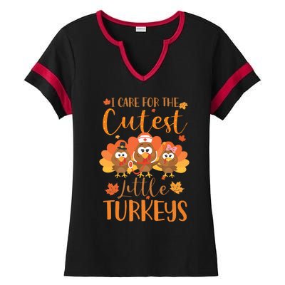 Nurse Turkey Sweatshirt Fall Nurse Gift Thanksgiving Nurse Ladies Halftime Notch Neck Tee