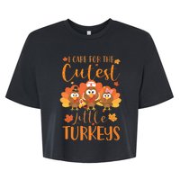 Nurse Turkey Sweatshirt Fall Nurse Gift Thanksgiving Nurse Bella+Canvas Jersey Crop Tee