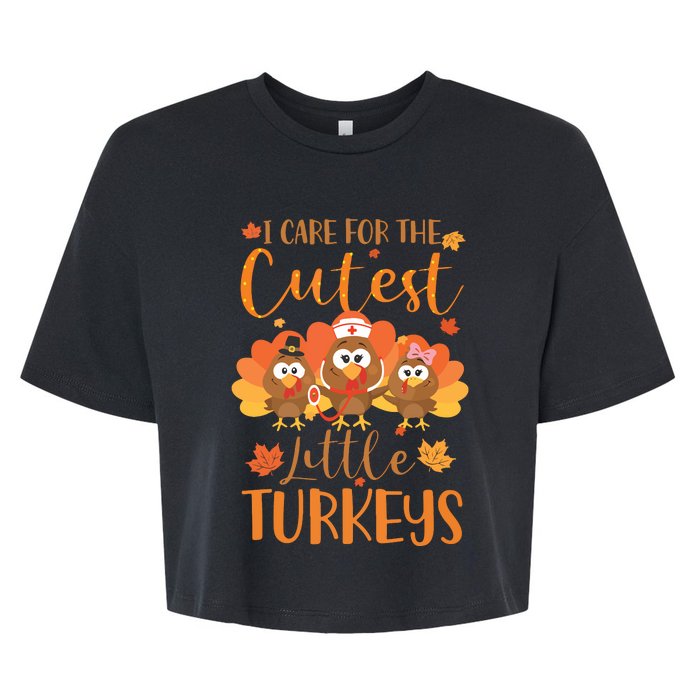 Nurse Turkey Sweatshirt Fall Nurse Gift Thanksgiving Nurse Bella+Canvas Jersey Crop Tee