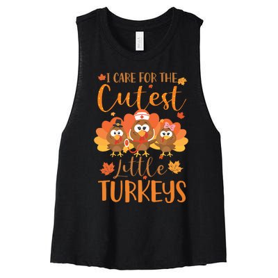 Nurse Turkey Sweatshirt Fall Nurse Gift Thanksgiving Nurse Women's Racerback Cropped Tank