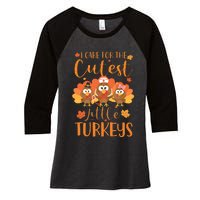 Nurse Turkey Sweatshirt Fall Nurse Gift Thanksgiving Nurse Women's Tri-Blend 3/4-Sleeve Raglan Shirt