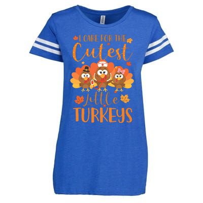 Nurse Turkey Sweatshirt Fall Nurse Gift Thanksgiving Nurse Enza Ladies Jersey Football T-Shirt