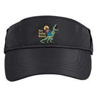Not Today Satan Jesus Riding Dinosaur T Rex Funny Sarcastic Adult Drive Performance Visor