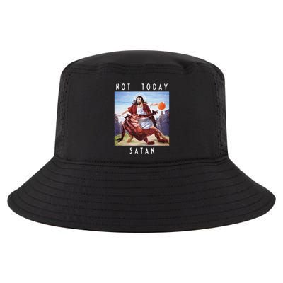 Not Today Satan Jesus Vs Satan In Basketball Cool Comfort Performance Bucket Hat