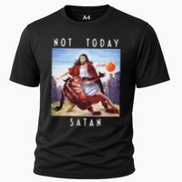 Not Today Satan Jesus Vs Satan In Basketball Cooling Performance Crew T-Shirt