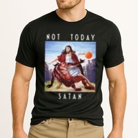 Not Today Satan Jesus Vs Satan In Basketball Cooling Performance Crew T-Shirt