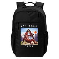 Not Today Satan Jesus Vs Satan In Basketball Backpack
