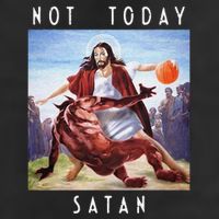 Not Today Satan Jesus Vs Satan In Basketball 15oz Campfire Ceramic Mug