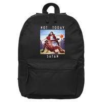 Not Today Satan Jesus Vs Satan In Basketball 16 in Basic Backpack