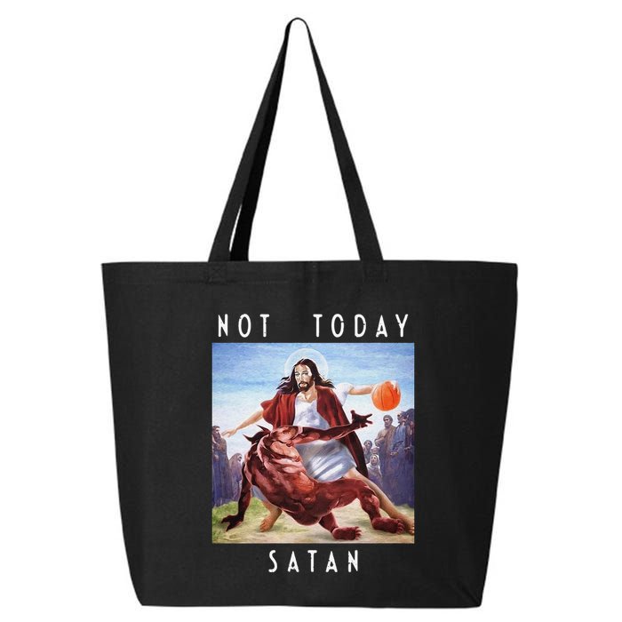 Not Today Satan Jesus Vs Satan In Basketball 25L Jumbo Tote