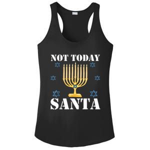 Not Today Santa Jewish Holiday Festival Funny Hanukkah Ladies PosiCharge Competitor Racerback Tank