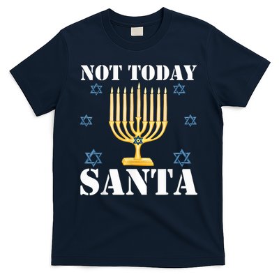 Not Today Santa Jewish Holiday Festival Funny Hanukkah T-Shirt