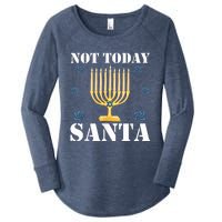 Not Today Santa Jewish Holiday Festival Funny Hanukkah Women's Perfect Tri Tunic Long Sleeve Shirt