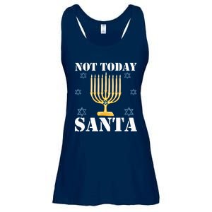 Not Today Santa Jewish Holiday Festival Funny Hanukkah Ladies Essential Flowy Tank