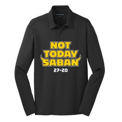 Not Today Saban 27 20 Silk Touch Performance Long Sleeve Polo