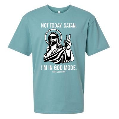 Not Today Satan IM In God Mode Sueded Cloud Jersey T-Shirt