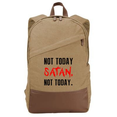 Not Today Satan Cotton Canvas Backpack