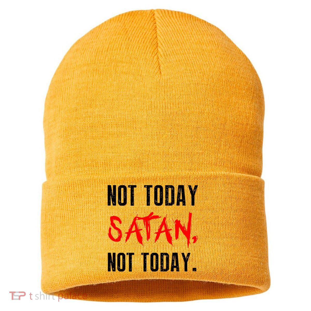 Not Today Satan Sustainable Knit Beanie