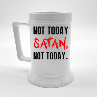 Not Today Satan Beer Stein