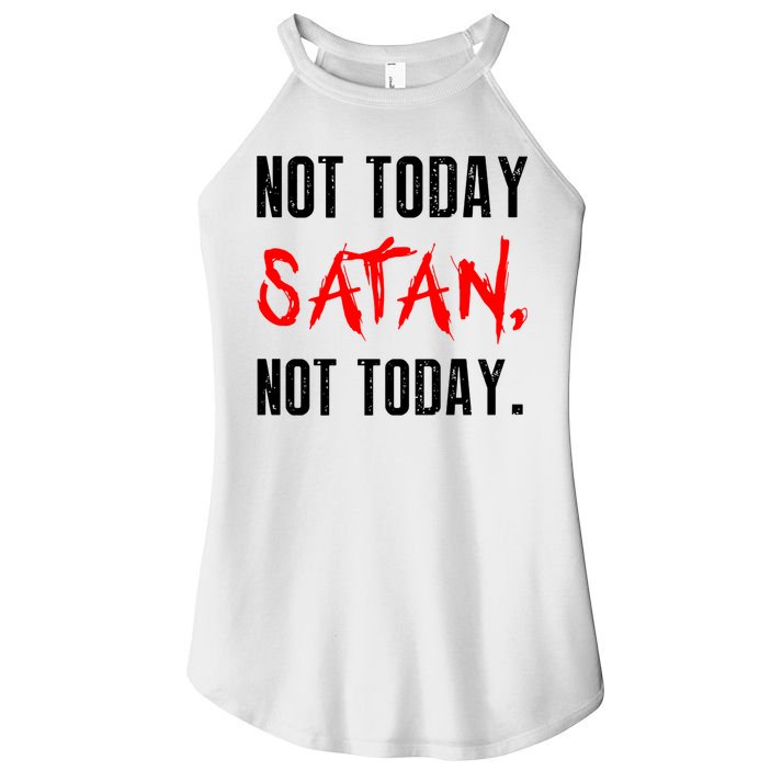 Not Today Satan Women's Perfect Tri Rocker Tank