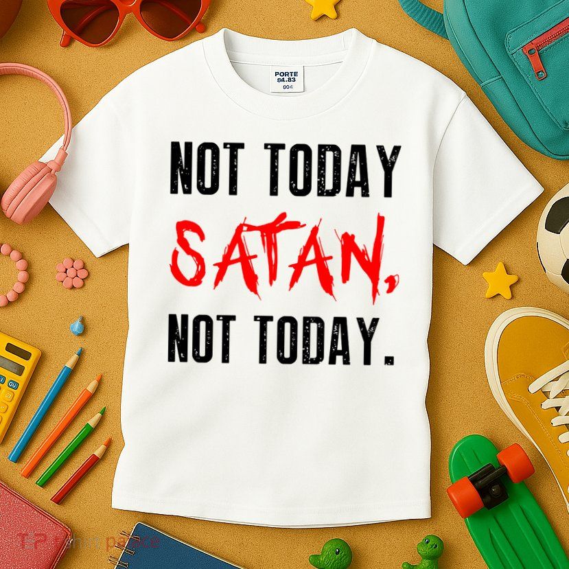 Not Today Satan Kids T-Shirt