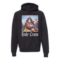 Not Today Satan Jesus Crossover Basketball Holy Cross Premium Hoodie