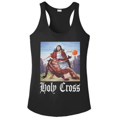 Not Today Satan Jesus Crossover Basketball Holy Cross Ladies PosiCharge Competitor Racerback Tank