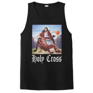 Not Today Satan Jesus Crossover Basketball Holy Cross PosiCharge Competitor Tank