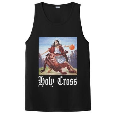 Not Today Satan Jesus Crossover Basketball Holy Cross PosiCharge Competitor Tank