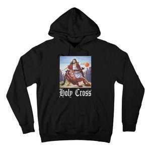 Not Today Satan Jesus Crossover Basketball Holy Cross Tall Hoodie