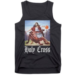 Not Today Satan Jesus Crossover Basketball Holy Cross Tank Top