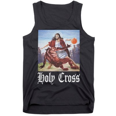 Not Today Satan Jesus Crossover Basketball Holy Cross Tank Top