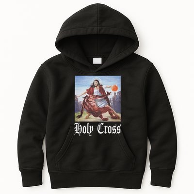 Not Today Satan Jesus Crossover Basketball Holy Cross Kids Hoodie