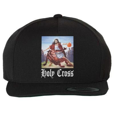 Not Today Satan Jesus Crossover Basketball Holy Cross Wool Snapback Cap