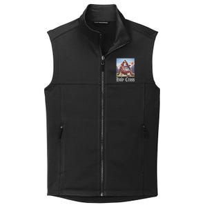 Not Today Satan Jesus Crossover Basketball Holy Cross Collective Smooth Fleece Vest