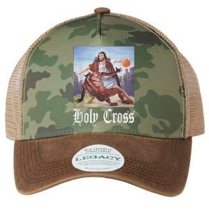 Not Today Satan Jesus Crossover Basketball Holy Cross Legacy Tie Dye Trucker Hat